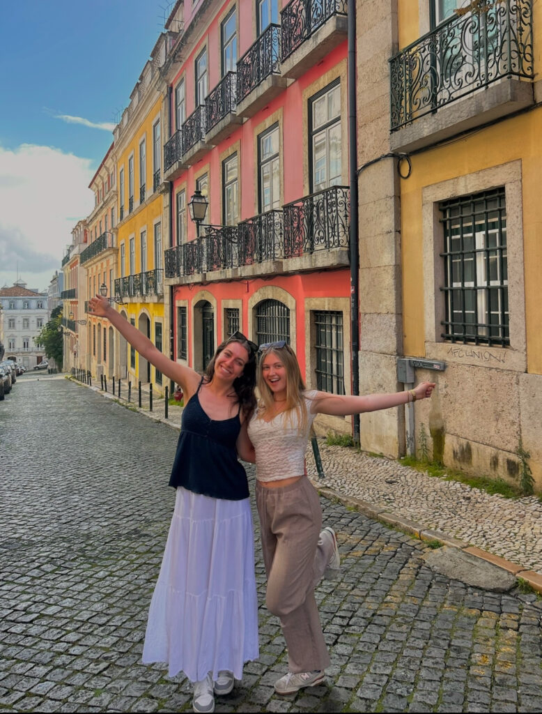 Students celebrating studying abroad in Milan, Italy.